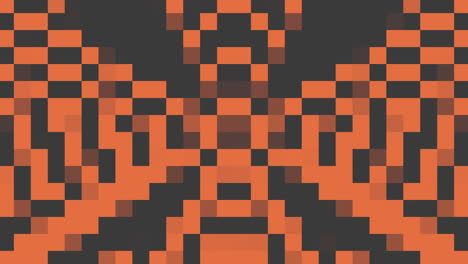 Pixelated-black-and-orange-zigzag-pattern