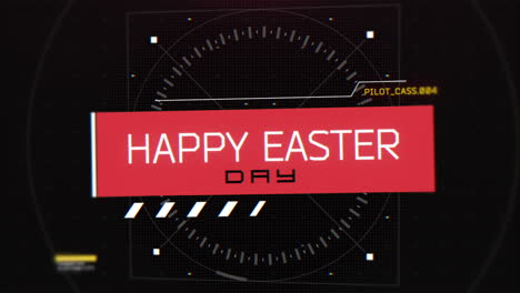 Happy-Easter-day-greeting-card-red-banner