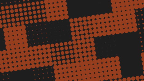 Patrón-Abstracto-Naranja-Y-Negro-Intrincado-Arreglo-De-Cuadrados-Y-Rectángulos