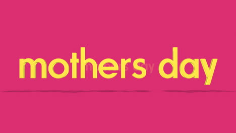 Schwebender-Muttertag-In-Gelb-Auf-Rosa-Hintergrund