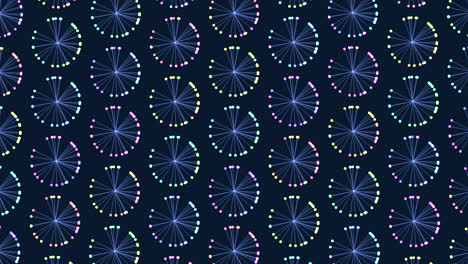 Patrón-Cósmico-Circular-Estrellas-Azules-Y-Moradas-Sobre-Un-Fondo-Negro
