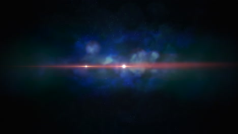 Neon-blue-glowing-Cosmonautics-Day-text-on-dark-space-background