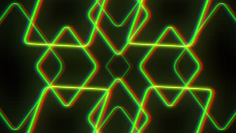 Buntes-Geometrisches-Muster-Aus-Linien-In-Grün--Und-Gelbtönen