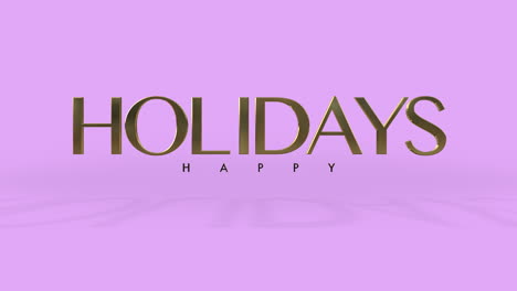 Felices-Fiestas-Doradas-Brillantes-Sobre-Fondo-Degradado-Púrpura