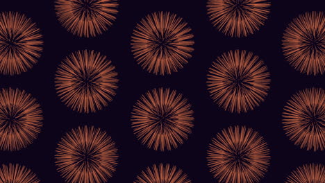 Symmetrical-pattern-of-overlapping-orange-and-black-circles