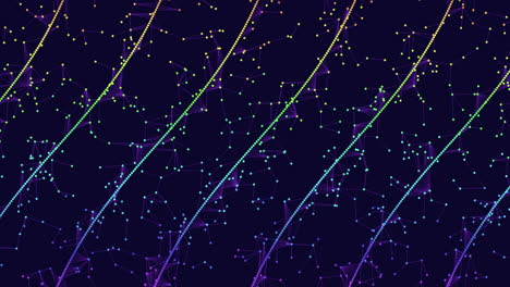 Constelación-Vibrante-Dibujo-Lineal-Colorido-De-Estrellas-Sobre-Un-Fondo-Oscuro