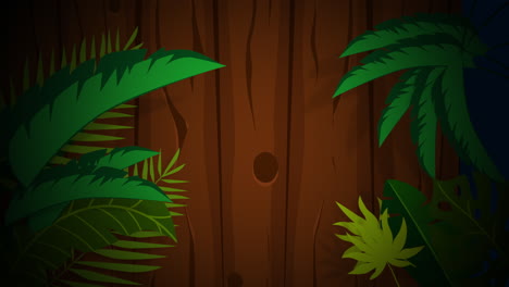 Dschungel-Hintergrund-Mit-Verwitterten-Holzbrettern-In-Natürlicher-Umgebung