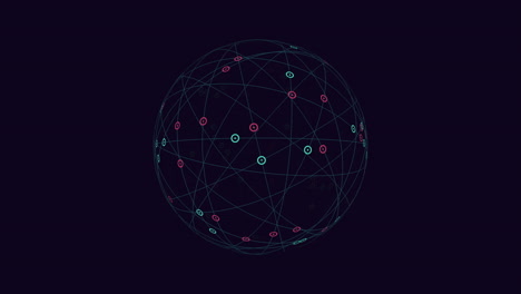 Nodos-Interconectados-Que-Forman-Un-Patrón-De-Red-Circular.