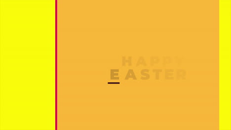 Frohe-Ostern-Grußkarte-Gelb-Und-Rosa-Streifen-Mit-Roten-Frohe-Ostern-Nachricht