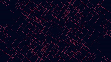 Cuadrícula-Dinámica-De-Líneas-Rojas-Sobre-Fondo-Negro