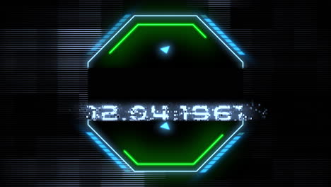 Futuristic-neon-sign-for-12.04.1961-text-with-bright-blue-lights-on-a-grid-background