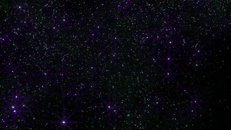 Sterne-Auf-Violettem-Und-Grünem-Hintergrund