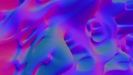 Líquido-Dinámico-Azul-Y-Morado-En-Movimiento-Vibrante-Representación-3D