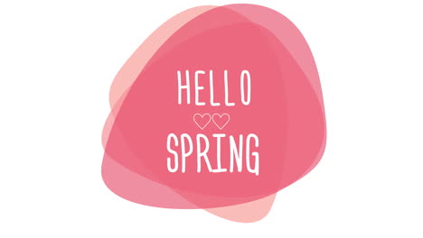 Hello-Spring-greeting-card-pink-handwritten-text-on-white-background