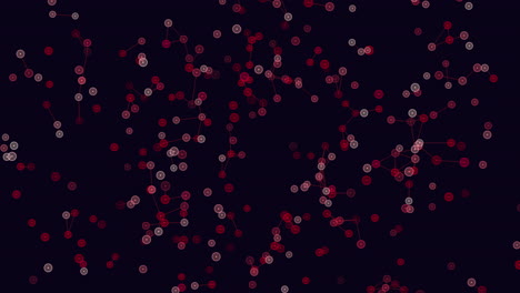 Abstract-red-dot-pattern-on-black-background