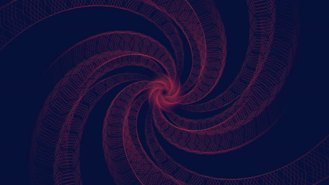 Patrón-En-Espiral-Dinámico-De-Líneas-Rojas-Sobre-Fondo-Oscuro