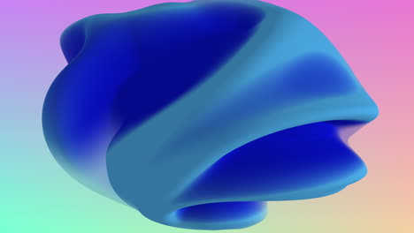 Vibrante-Representación-3d-Remolino-Azul-Sobre-Fondo-De-Arco-Iris