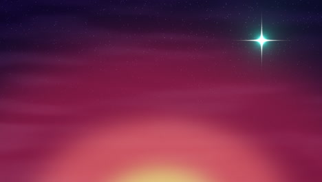 Stunning-stylized-sunset-with-center-star
