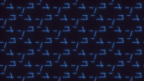 Dynamisches-Blaues-Neonmuster-Auf-Schwarzen-Futuristischen-Geometrischen-Formen-Und-Linien