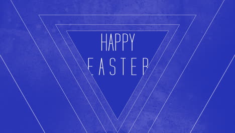 Cheerful-easter-greeting-blue-triangle-with-Happy-Easter-in-white-letters