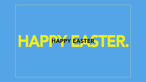 Festive-Easter-greeting-in-vibrant-yellow-on-a-blue-background