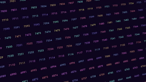 Matrixmuster-Mit-Neonzahlen-Auf-Schwarzem-Raum