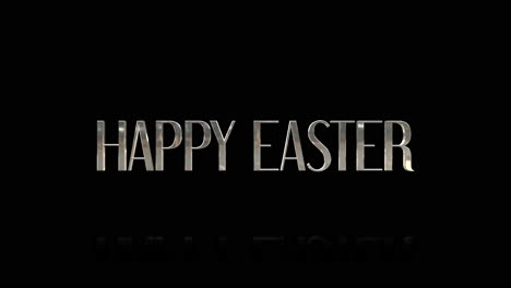 Happy-Easter-text-on-black-background,-white-letters,-engaging-design