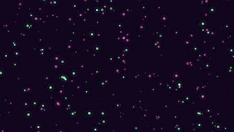 Abstract-dark-background-with-floating-green-and-pink-dots