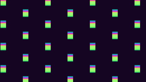 Buntes-Quadratisches-Muster-Auf-Schwarzem-Hintergrund