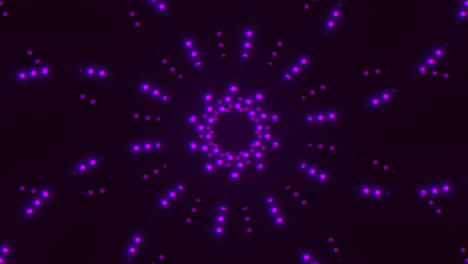 Strahlendes-Violettes-Punktmuster,-Symmetrisches-Leuchten-Konzentrischer-Kreise
