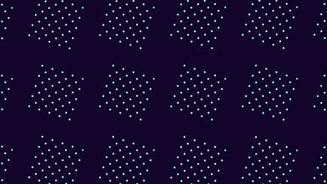 Blue-dot-grid-intriguing-pattern-on-black-background