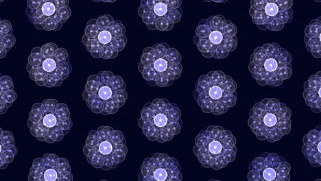 Radiant-blue-circle-pattern-on-a-black-background