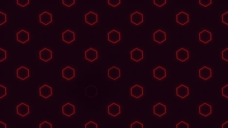 Hexagonal-glowing-red-square-pattern