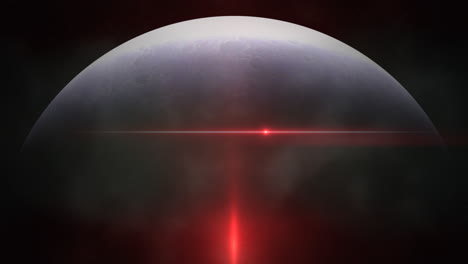 Tag-Der-Kosmonautik-Mit-Strahlend-Rot-Beleuchteten-Planeten