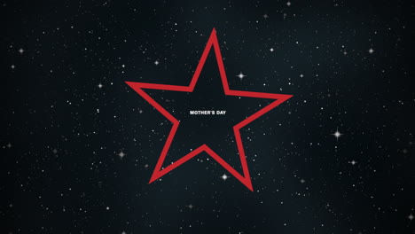 Roter-Stern-Mit-Muttertagstext-Auf-Schwarzem-Hintergrund
