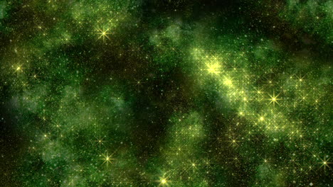 Stellar-dreams-futuristic-and-cosmic-digital-artwork-with-green-and-yellow-background