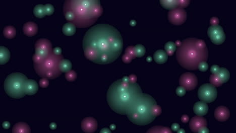 Floating-circles-a-pattern-of-pink-and-purple-dots-on-a-black-background