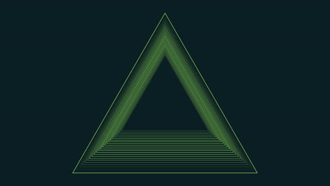 Triángulo-De-Línea-Verde-Sobre-Un-Fondo-Oscuro