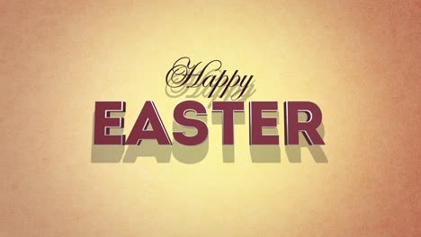 Easter-greeting-card-Happy-Easter-in-colorful-paper-style-on-warm-gradient-background