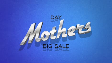 Mutters-Großer-Ausverkauf,-Stilvoller-3D-Schriftzug-Auf-Blauem-Hintergrund