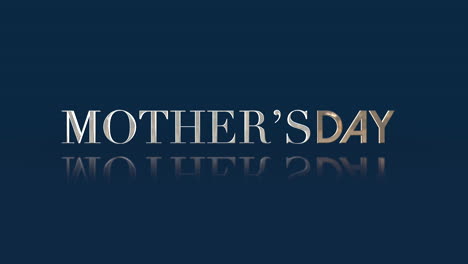 Logotipo-Moderno-Para-El-Día-De-La-Madre,-Elegante-Diseño-Azul-Con-Reflejo-De-Agua