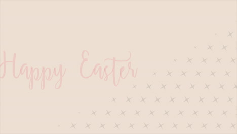 Easter-greeting-card-happy-easter-in-red-cursive-on-beige-background-with-dot-pattern