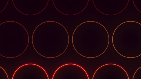 Geometrisches-Rotes-Und-Schwarzes-Linienmuster-Mit-überlappenden-Kreisen