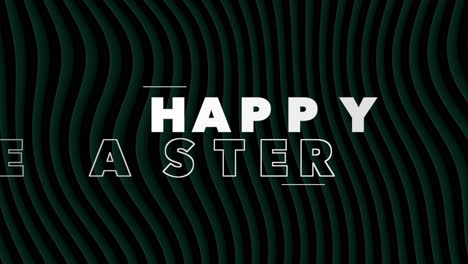 Minimalist-black-and-white-Happy-Easter-pattern-with-wavy-lines