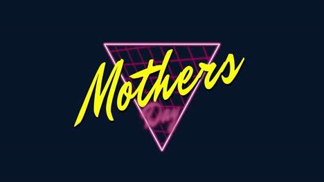 Futuristisches-Neon-Logo-Zum-Muttertag-Auf-Schwarzem-Hintergrund