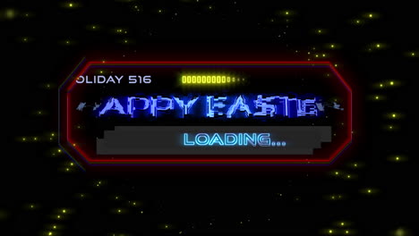 Glowing-Happy-Easter-loading-neon-sign-in-futuristic-font