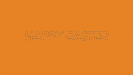 Ostergruß-Auf-Leuchtend-Orangefarbenem-Hintergrund-Mit-Frohe-Ostern-Text
