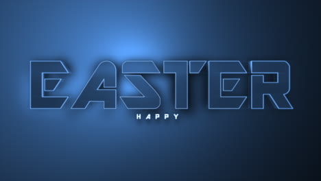 Strahlender-Frohe-Ostern-Text-Leuchtet-Auf-Launischem-Blauen-Hintergrund