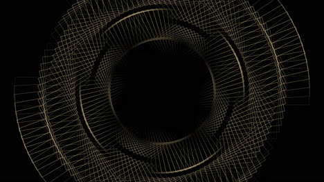 Elegantes-Schwarz-goldenes-Kreisförmiges-Design-Mit-Strahlenförmigen-Linien