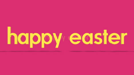 Cheerful-easter-message-Happy-Easter-in-yellow-letters-on-a-pink-background